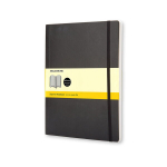 Moleskine Classic XL užra&scaron;ų knygutė, languotas vir&scaron;elis, mink&scaron;ti vir&scaron;eliai, juoda