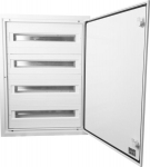 Modulinė potinkinė skydinė 4x24 Ip54 Darp-96 aliuminio durys baltos