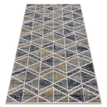 Dywan nowoczesny MUNDO D7461 romby 3D outdoor szary / beż