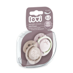 Silikoninis čiulptukas Lovi Baby Shower Girl, 0-2mėn., 2 vnt.