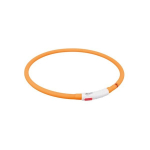 Trixie LED antkaklis USB, silikonas, XS-XL 70cm/10mm, oranžinis