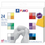 Modeliavimo masė - FIMO EFFECT - 24 dalių rinkinys - Įvairiomis spalvomis - Suaugusiems ir vaikams - Meniniai kūriniai