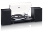 Lenco LS-500BK - HiFi patefonas su garsiakalbių rinkiniu