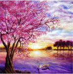 Deimantinio paveikslo-mozaikos 5D rinkinys (akučių klijavimas) 30x30 cm DK31108