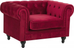 Fotelis Beliani Chesterfield, raudonas