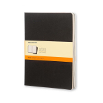 3 Moleskine Cahier Journals XL užra&scaron;ų knygelių rinkinys, juodos spalvos
