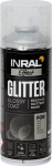 Aerozolinis lakas Inral Glitter, 400ml,skaidrus lakas su blizgučiais