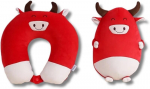 Kelioninė pagalvė-žaislas 2in1, red