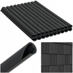 Tvoros juostų segtukai 20 vnt. tamsiai pilkos spalvos