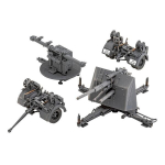 Kolekcinis modeliukas 8,8 cm Flak 37 + Sd.Anh.202, pilkas