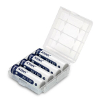 Įkraunamas elementai Xtar 1,5V 2200mAh AA, 4 vnt. + dėklas