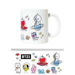 Puodelis - BT21 - Cilindrinis - Keramika - 330 ml - Tinka indaplovėms