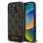 Guess 4g Bottom Stripe dėklas Iphone 16 Pro, rudas