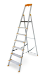 Vienpusės aliuminio kopėčios Drabest MAX, 7 pakopų, 347 cm