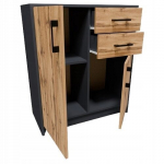 Dvieju stalčių komoda 85x74x35 cm, ruda