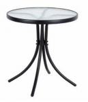 Lauko stalas Trapani, &oslash;60x70 cm, juodas