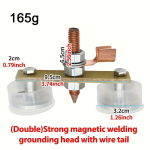 Magnetinis laikiklis 1 vnt., (Dviguba) Stipri magnetinė suvirinimo įžeminimo galvutė (su vielos uodega)