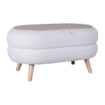 Osmanų stalas Home4you Hana baltas su daiktų laikymo vieta 87x48,5x46 cm