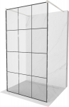 Walk-in du&scaron;o sienelė Mexen Kioto, Brushed nickel, juodas ra&scaron;tas, 100 x 200 cm