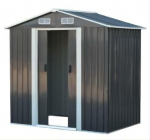Metalinis sodo namelis, 125x195x197 cm, pilkas