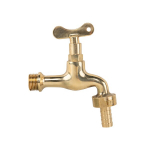 Čiaupas 1/2" i&scaron;or.sr., su i&scaron;ėjimu 3/4" ir jungtim 13mm žarnai Bradas, žalvaris