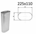 Elipsinis dūmtraukis Akvilon, AxB=225x110 mm. L-500 mm.