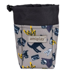 Skanėstų dozatorius Amiplay Amik DirtyDog, 8x6x10 cm, pilkas