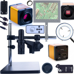 Mikroskopas Rosfix Earth Pro MCEP-0.5X-PZRR &ndash; Reguliuojamas stovas, Didinimas 7&ndash;45x, C-Mount