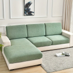 Elastingas boho stiliaus sofos užvalkalas,  Žirnio žalia spalva