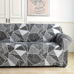 1 vnt. Geometrinio Ra&scaron;to Sofa Pieno &Scaron;ilko Užtiesalas, &Scaron;viesiai pilka