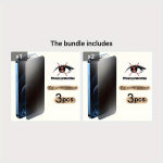 Privatumo apsauginis stiklas iPhone, &bdquo;iPhone 15 Pro&ldquo; + &bdquo;iPhone 15 Pro Max&ldquo;*2