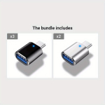 USB-C į USB 3.0 adapteris, Juoda*3 + Sidabrinė*2