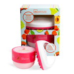 IDC Institute Fruit Farm Bodycare Duo &ndash; Stangrinamasis kūno kremas 240 ml + anticeliulitinis masažuoklis