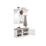 VASAGLE Batai Kėdė Sienos Kablys Rinkinys, LSC010W01, 102x52 cm, Balta