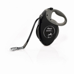 Automatinis pavadėlis Flexi Giant Tape Black Edition, juodas, 8 m