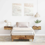 Lovos rėmas be čiužinio senas medis 90x200cm inžinerinė mediena