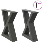 Kavos staliuko kojelės 2 vnt antracitas 40x(30-31,3) cm plienas