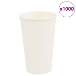 Popieriniai kavos puodeliai, 1000vnt., 16oz, 400ml, baltas