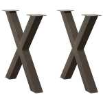 Valgomojo stalo kojelės, x formos, 2 vnt., 70x(72-73)cm plienas