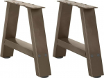 Kavos staliuko kojelės, A formos, 2 vnt., 40x(30-31) cm, plienas, Natūrali