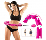 Treniruočių ir gimnastikos lankas su masažuojančiais elementais ir papildomu svoriu Hula Hoop, limited edition