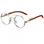 Retro Stiliaus Unisex Akiniai su Metaliniu-Acetato Rėmeliu