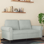 Dvivietė sofa，Poilsio sofa, &scaron;viesiai pilkos spalvos, 120cm, aksomas CFE63975