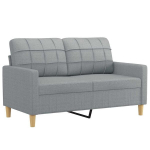 Dvivietė sofa，Poilsio sofa, &scaron;viesiai pilkos spalvos, 120cm, audinys CFE76655