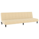Dvivietė sofa-lova，Poilsio sofa, kreminės spalvos, aksomas CFE52472