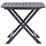 Sulankstomas sodo stalas，Lauko stalas, antracito, 79x72x70cm, plastikas CFE894446