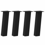 Kavos staliuko kojelės, 4 vnt., juoda, 30cm, plienas CFE721891