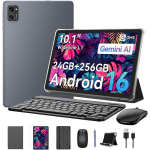 Plan&scaron;etinis kompiuteris TABWEE T20 10.1" plan&scaron;etinis kompiuteris RAM 24 GB ROM 256 GB SD-2 TB, 5000 mAh, &bdquo;Android 15&ldquo;, &bdquo;AI Gemini 2.0&ldquo;, su klaviatūra, dėklu, ra&scaron;ikliu ir pele.
