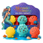 3 putojančių kriauklės formos vonios bombų rinkinys (3 &times; 50 g)