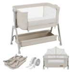 Tulano Dream 50 beige pristatoma lovelė 3in1 &ndash; reguliuojamas auk&scaron;tis ir čiužinys
